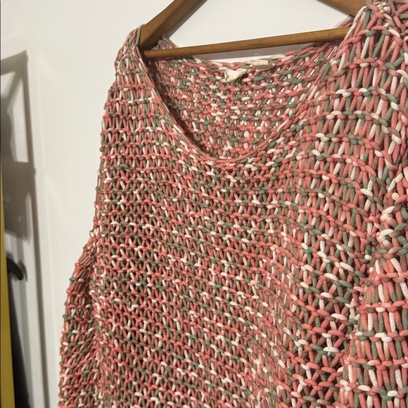 Moth Anthropologie Womens Salina Loose Crochet Knit Boxy Bell Sleeve Sweater M - Picture 7 of 14